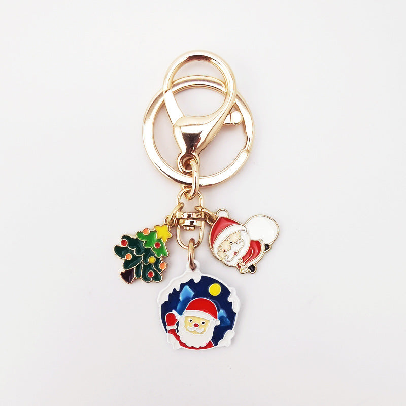 Wholesale Christmas Santa Claus Christmas Tree Keychain
